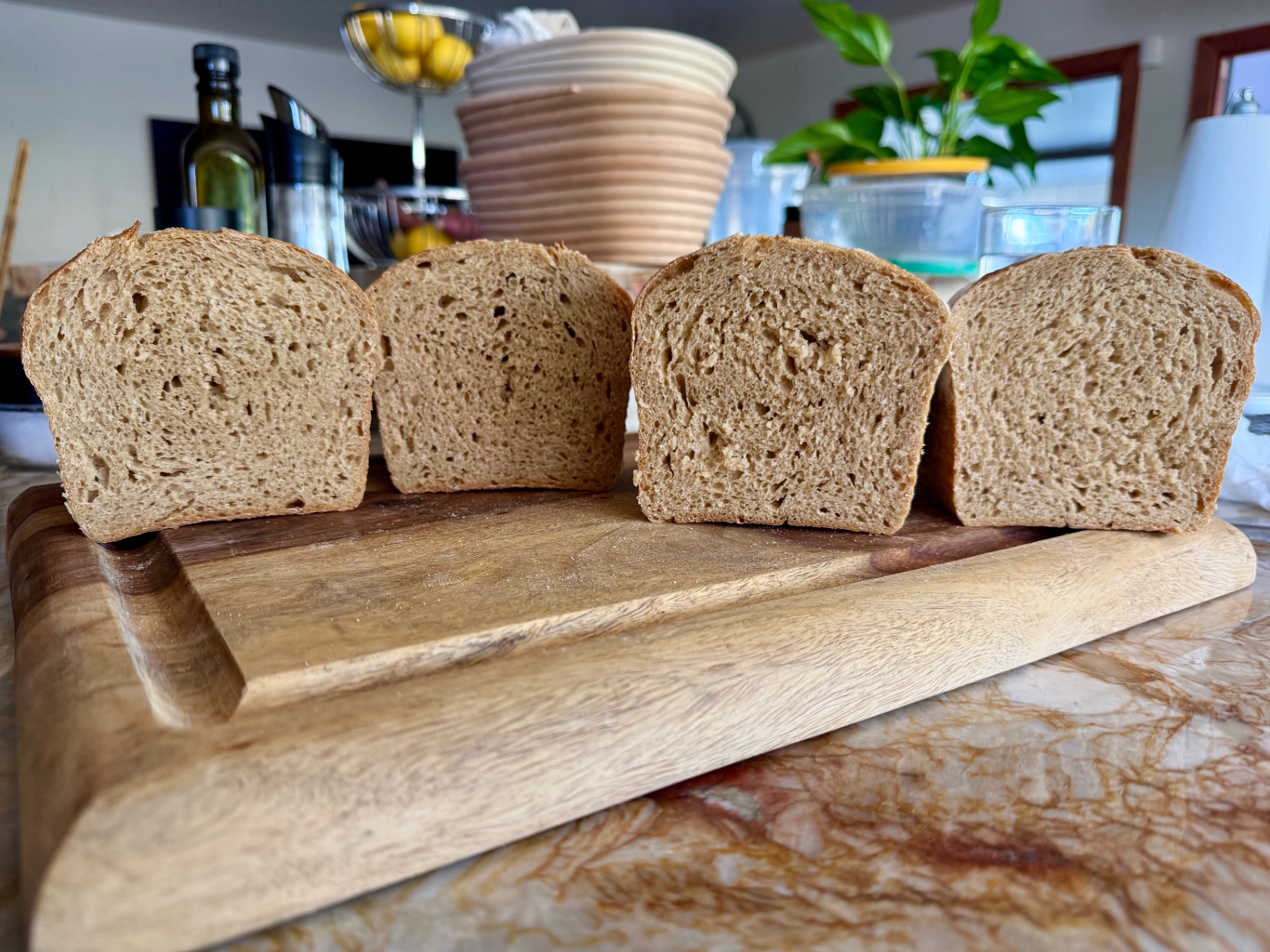 A freshly milled country sourdough loaf
